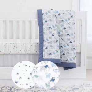aden + anais Essentials 3-Piece Crib Bedding Set, Time to Dream